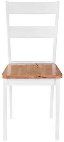 Cadeiras de jantar 4 pcs madeira de seringueira maciça branco