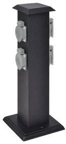 Pilar de Tomadas de Energia para Jardim Preto