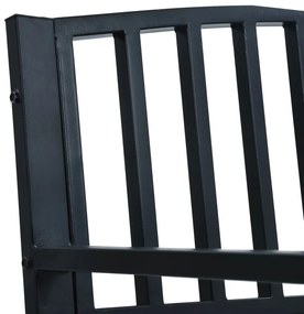 Banco jardim 125 cm aço preto