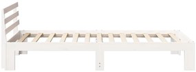 Estrutura de Cama Branca de Madeira Branca Madeira 75 x 190 cm