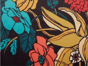 Almofada decorativa em veludo multicolor com padrão de flores 45 x 45 cm PROTEA Beliani