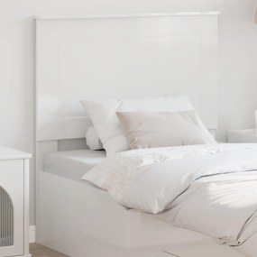 vidaXL Cabeceira Branco Brilhante 90 cm Madeira processada