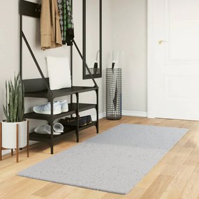 vidaXL Tapete pelo curto macio e lavável HUARTE 80x200 cm cinzento
