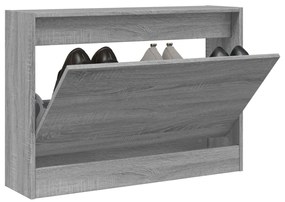vidaXL Sapateira 80x21x57 cm derivados de madeira sonoma cinza