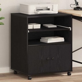 vidaXL Suporte para Impressora Carvalho Preto 60 x 48 x 74 cm