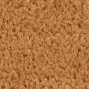 Tapete de porta semicircular 40x60 cm fibra coco tufada natural