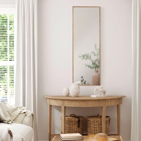 Espelho de Parede Espelho de Corpo Inteiro Estilo Moderno Decoração para Sala de Estar Dormitório Entrada 45x125 cm Madeira