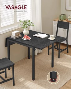Mesa de jantar para 2-4 pessoas extensivel (CADEIRAS NÃO INCLUIDAS) 78 x 120 x 76,2 cm preto