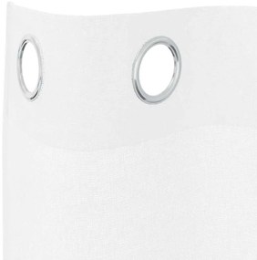 Cortinas com cortinas 2 pcs Branco 140 x 225 cm Poliéster