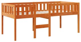 Cama de criança sem colchão 90x190 cm pinho maciço castanho-mel