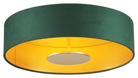 Plafon moderno verde com interior dourado incluindo LED regulável em 3 níveis - Bredow Moderno