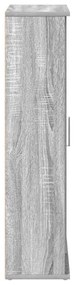 Móvel p/ casa banho c/ suporte rolos 39x22x90 cm sonoma cinza