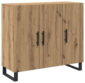 Sideboard vidaXL com 3 portas em Carvalho Artisan 90x34x80 cm em Madei