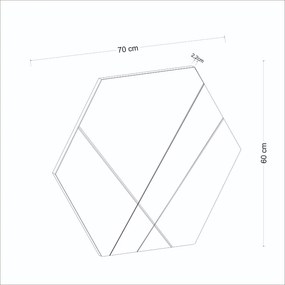 Espelho Saga – Branco – 70 x 60 x 2,2 cm
