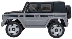 Carro elétrico para Crianças Mercedes Benz EQG 12V 4x4 Todas Espuma EVA, Assento couro ecológico Cinzento