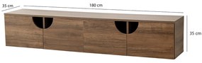 Móvel TV Grotte – Nogueira – 180 cm x 35 cm x 35 cm