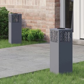 vidaXL Luz Solar LED de Caminho 2 pcs Antracite Aço Laminado a Frio