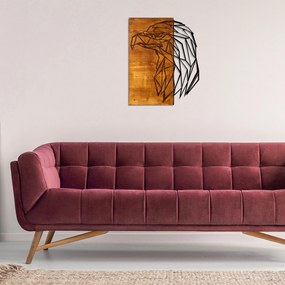 Acessório Decorativo de Parede Kartal – Nogueira e Preto – 47 x 58 cm