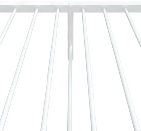 Estrutura de cama com cabeceira e pés 75x190 cm metal branco