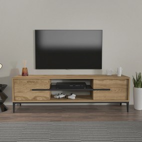 Móvel TV Stand Eslem – Carvalho/Preto – 120 cm