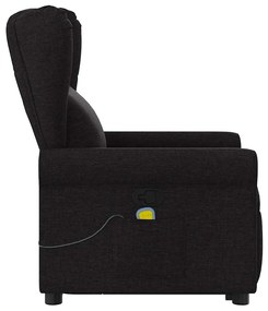 Poltrona de massagens reclinável elevatória tecido preto