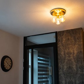 Candeeiro de teto Art Deco dourado redondo - Facil 3 Design,Moderno