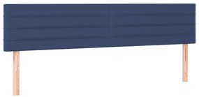 Cama boxspring com colchão 120x190 cm tecido azul