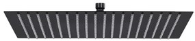 vidaXL Cabeça de chuveiro quadrada 50x50 cm aço inoxidável preto
