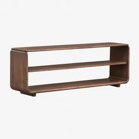 Móvel Tv 140x35 Cm Em Madeira Tinsley Castanho-acácia Escuro - Sklum