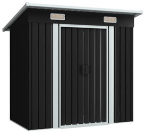 47026 vidaXL Abrigo de jardim aço antracite