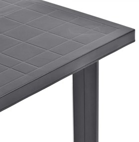 Mesa de jardim 80x75x72 cm plástico antracite
