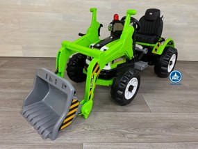 Trator infantil eletrico Tractor Claas Style 12V com Pá frontal Verde