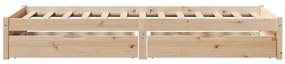 Cama sem colchão 75x190 cm madeira de pinho maciça