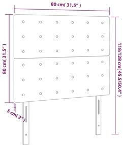 Cabeceira de cama 2 pcs couro artificial 80x5x78/88 cm branco