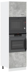 vidaXL Armário para micro-ondas “Lyon” 60x57x207 cm cinza