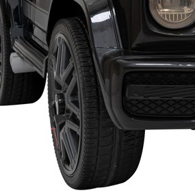 Carro elétrico para Crianças 12V Mercedes G63 Rodas de EVA, Assento de couro Preto