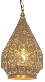 Candeeiro de suspensão oriental dourado 26 cm - Mowgli Oriental