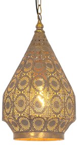 Candeeiro suspenso oriental dourado 26 cm - Mowgli Oriental