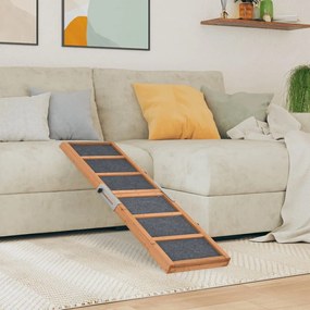 Rampa para cães 120x30 cm madeira de abeto maciça cinzento