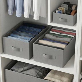Organizador para guarda roupa, conjunto de 2 unidades 42 x 30 x 17 cm cinzento