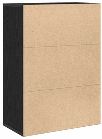 Aparador Carvalho Preto 60x31x84 cm Madeira Engenheirada