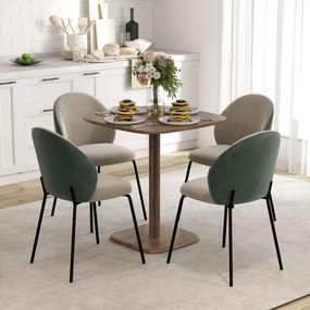 Mesa de jantar para 4 pessoas 70 x 70 cm (CADEIRAS NÃO INCLUIDAS), mesa de cozinha quadrada de estilo moderno com tampo com aspeto de madeira,  castan