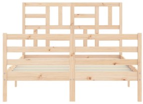 Estrutura de cama com cabeceira 120x200 cmmadeira maciça