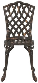 Conjunto de Bistrô de Jardim 3 Peças vidaXL em Alumínio Fundido Bronze