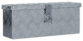 142935 vidaXL Caixa de alumínio 48,5x14x20 cm prateado