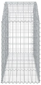 Cesto gabião arqueado 150x50x80/100 cm ferro galvanizado