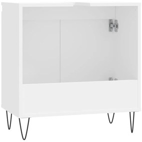 Armário de casa de banho 58x33x60 cm derivados madeira branco