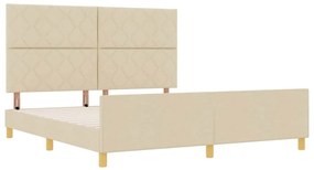 Cama de tecido creme vidaXL 180x200 cm