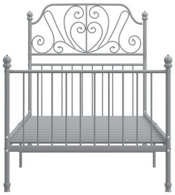 Estrutura de cama 90x200 cm metal cinzento