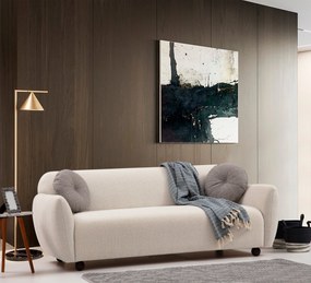 Sofá de 3 Lugares Eddy – Creme – 223 x 83 x 86 cm